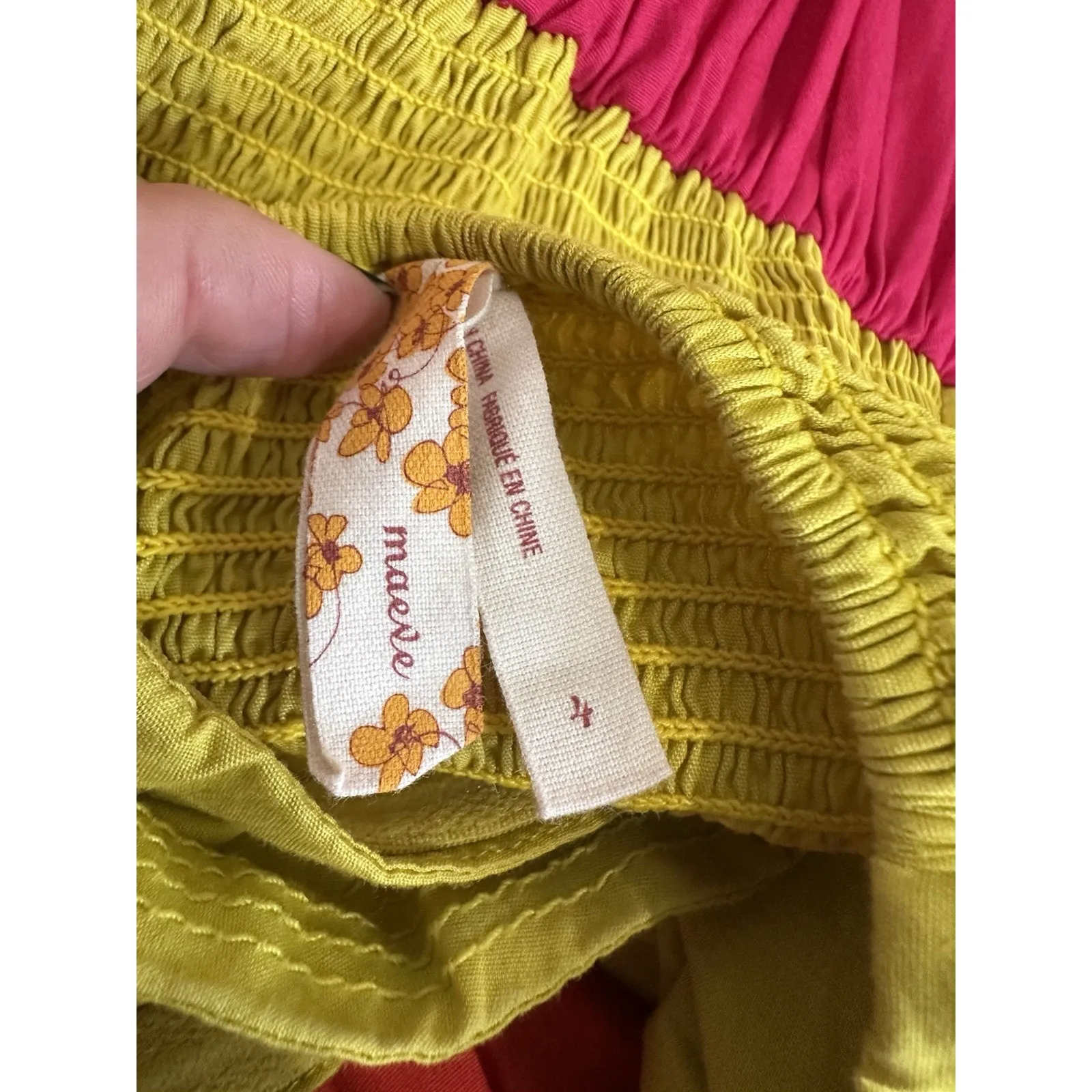 Maeve for Anthropologie Parading Hues Color Block Strapless Dress. Size 4 - Image 8