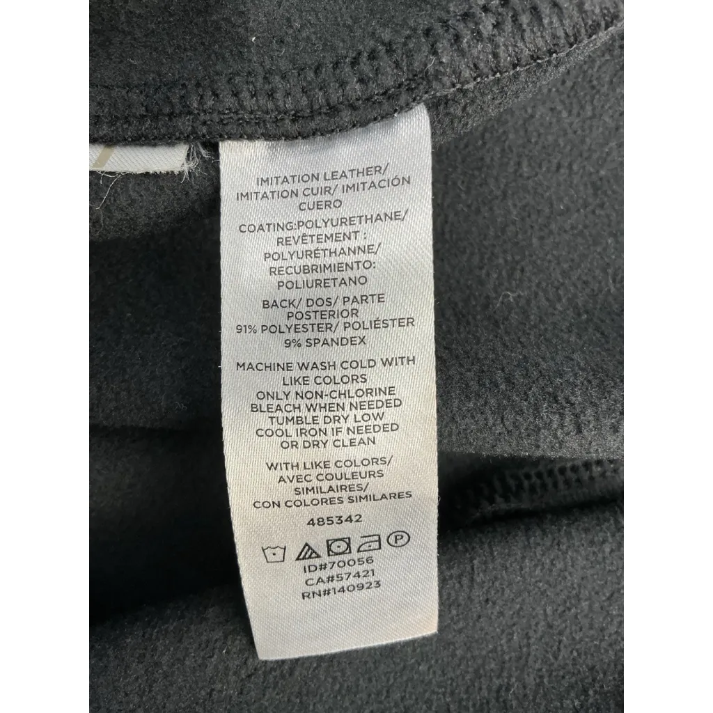 Womans Loft Pullon Leggings Large Tall Black Faux Leather - Image 4