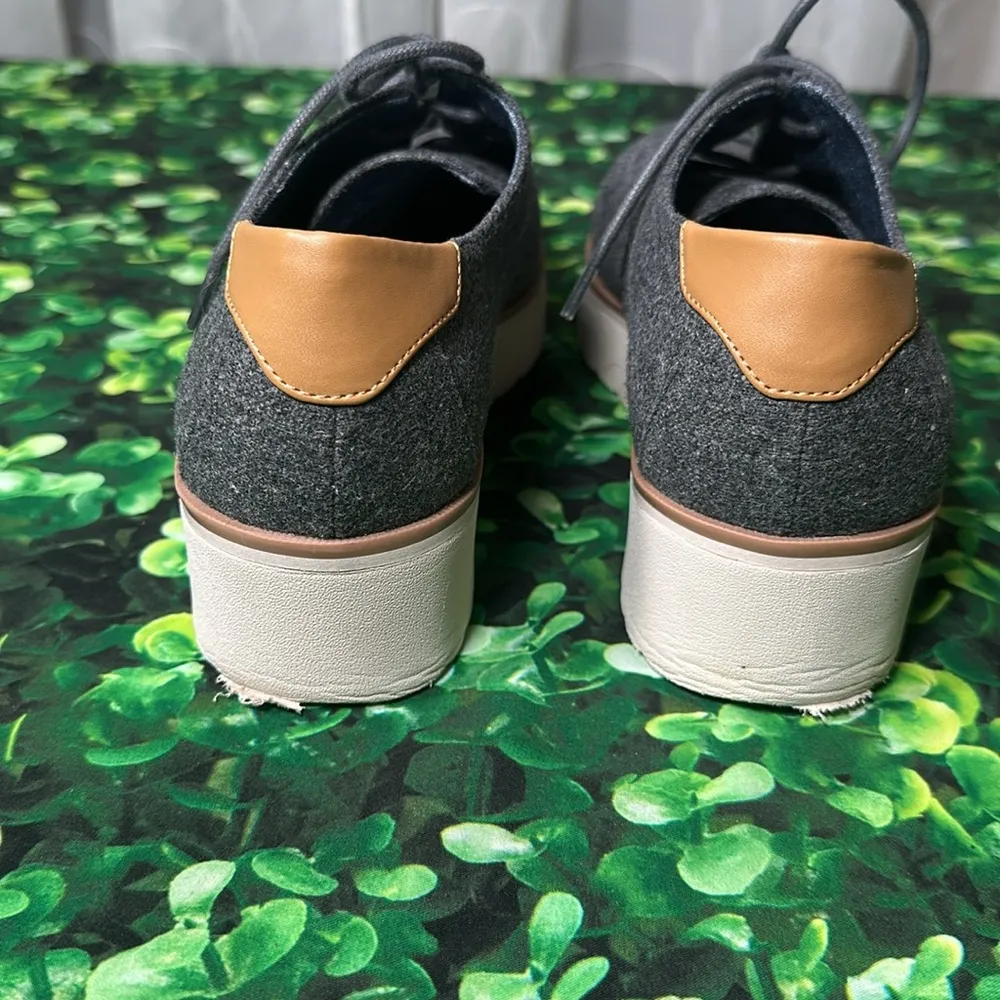 Dr. Scholl's Lillian Wedge Oxford Lace Up Round Toe Grey Women Comfort Shoe 8.5M - Image 4