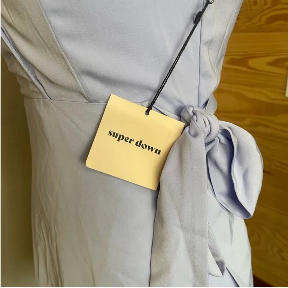 Superdown Kaia Light Blue Wrap Mini Dress Extra Small NWT - Image 8