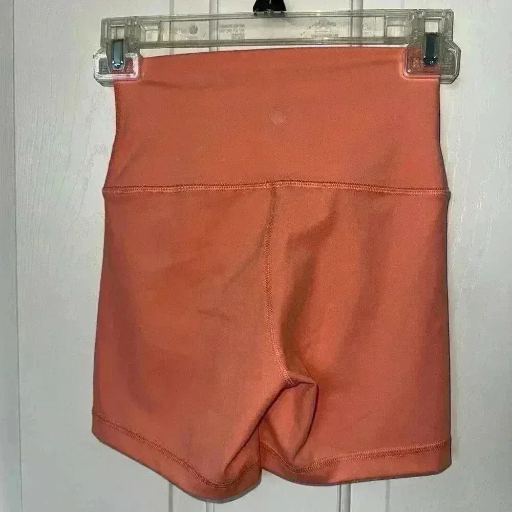 Yogalicious Lux Everyday 5” Shorts Women's Size XS Coral Pink - Image 2