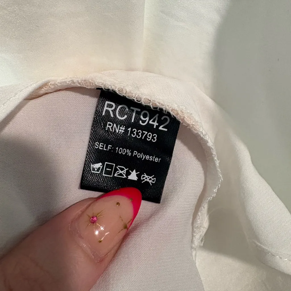 POL‎ White Lace Trim Cami Tank Top with Crisscross Back - Image 4