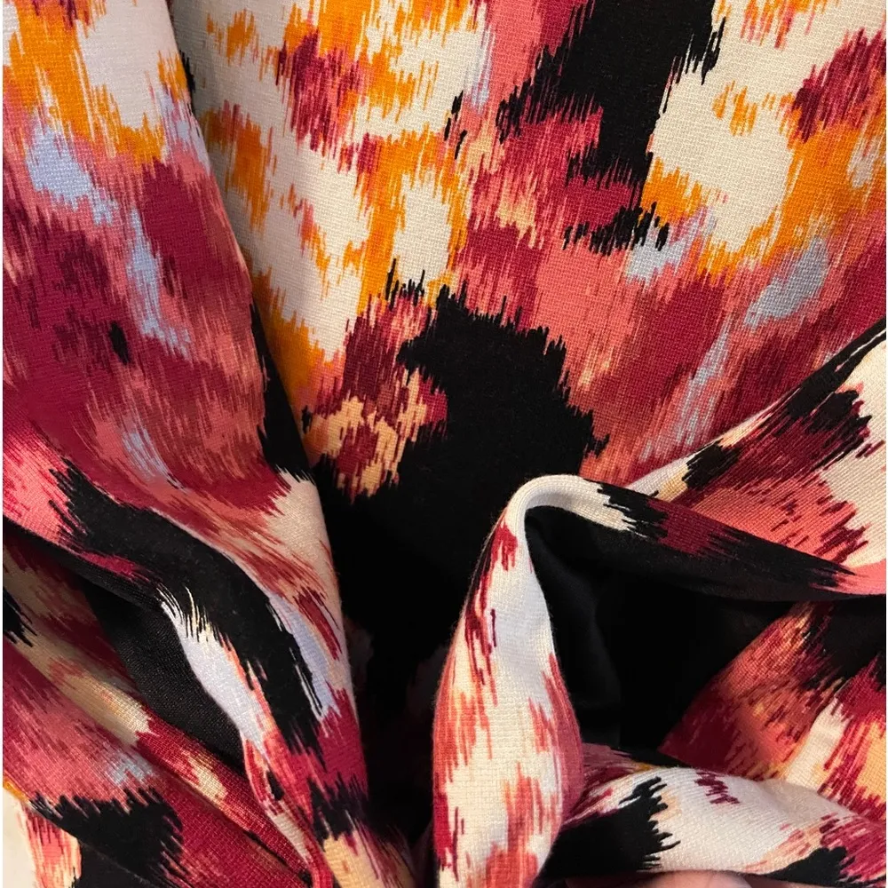  Floral Print Multi Color Knee Length Dress EUC Size L/12 (Chico’s Sz 2) - Image 4