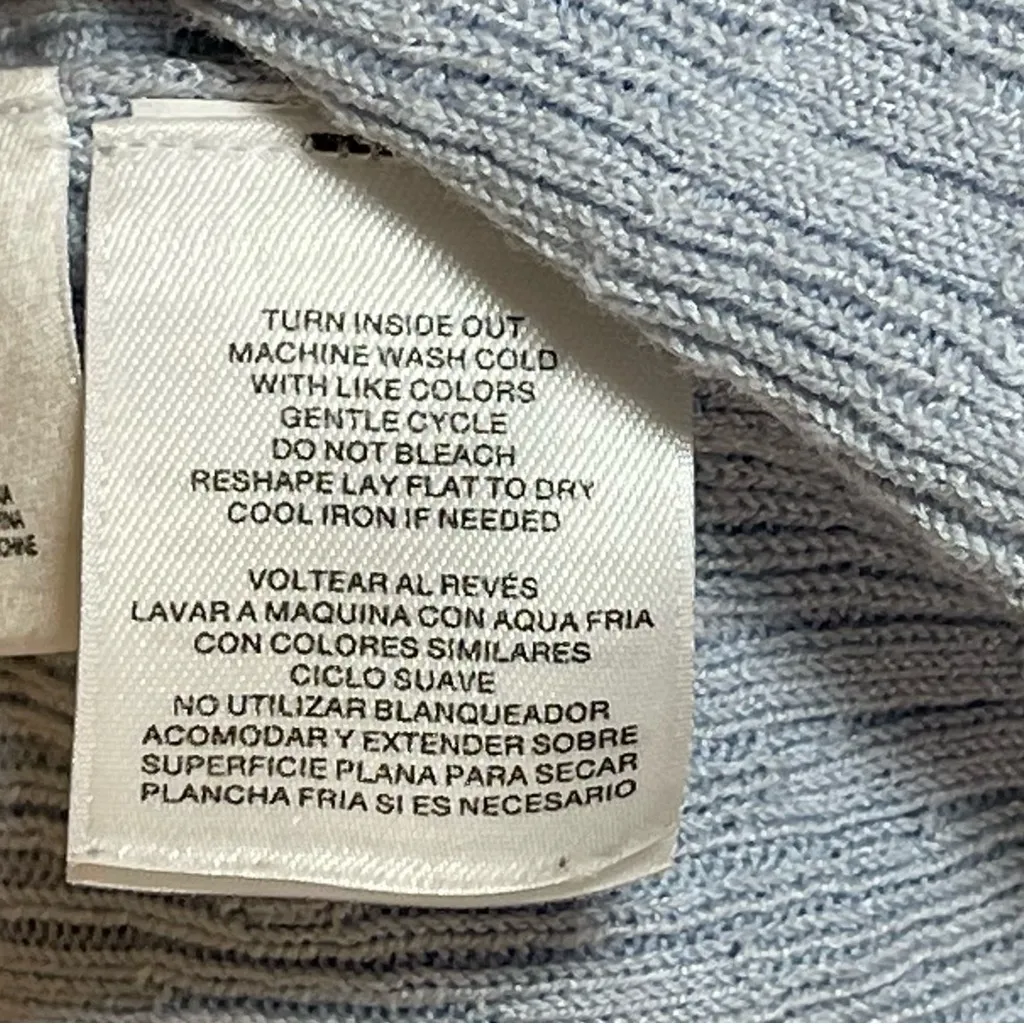 Jones Studio | Petite Light Blue Textured Open-Front Cardigan | PXL - Image 7