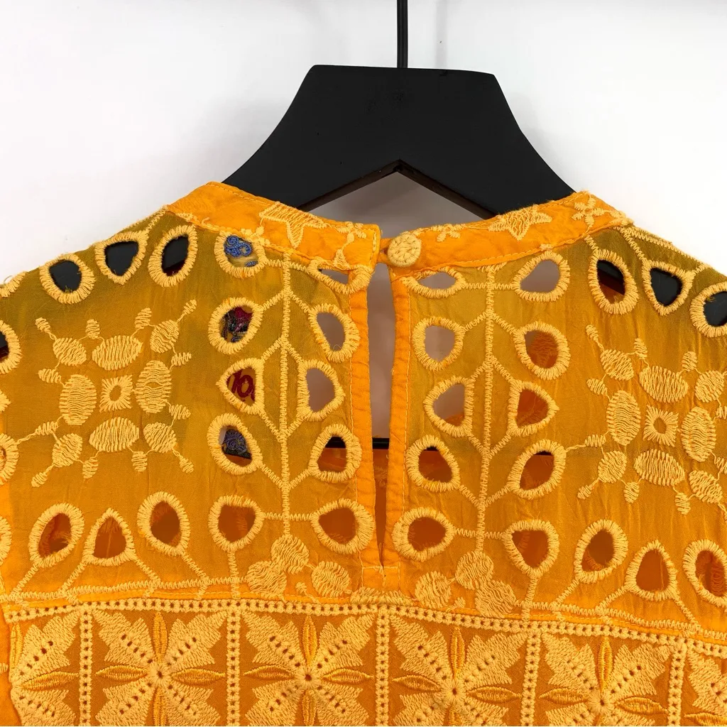 JOHNNY WAS Leafy Concetta Blouse Orange XS - Image 7