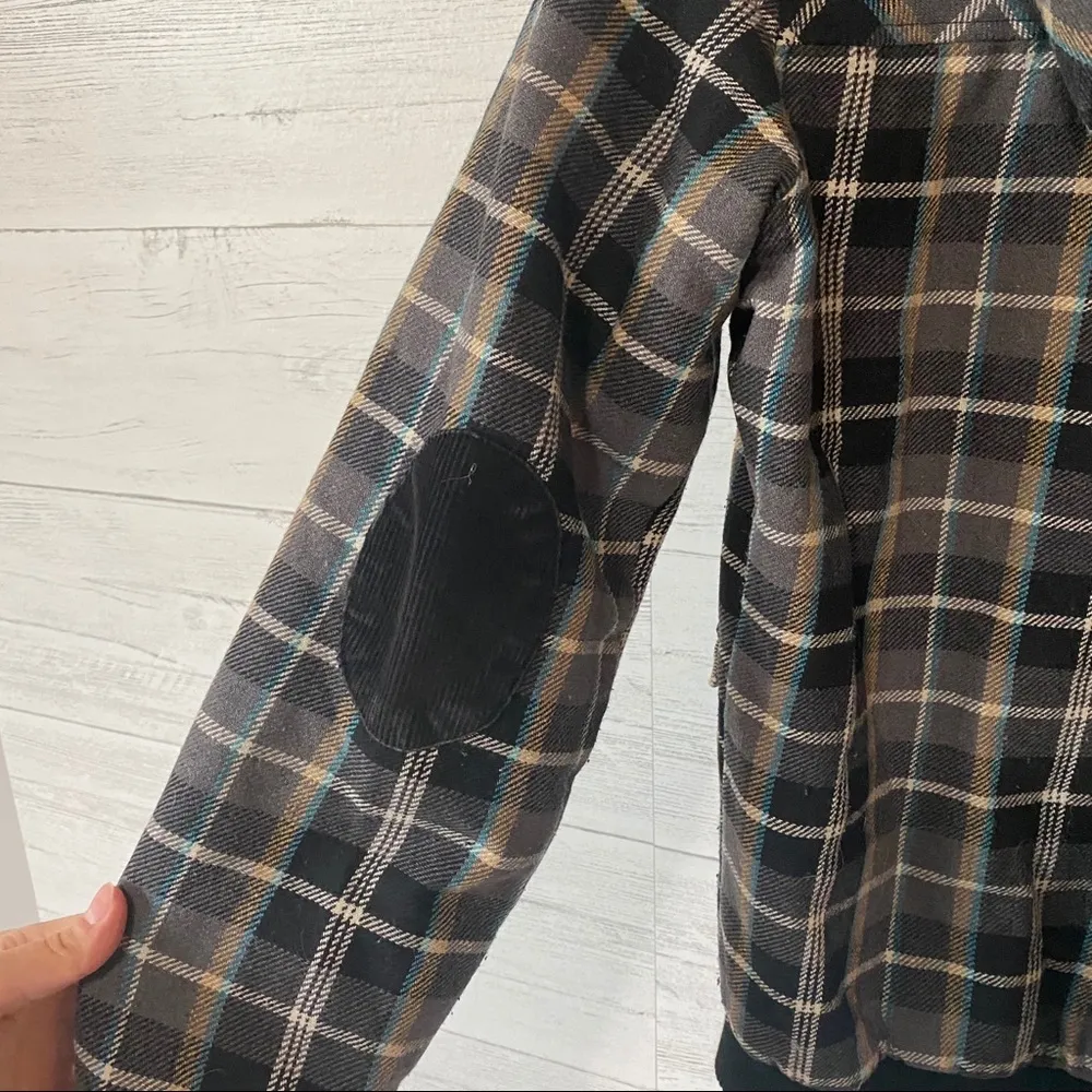 Billabong Zip Up Plaid Jacket Sz Medium - Image 7