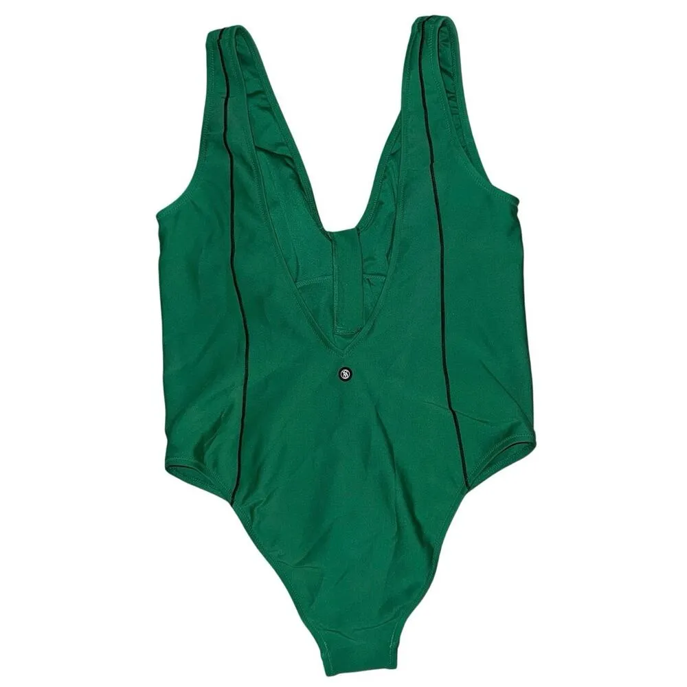 Large Nwot VICTORIA'S SECRET SWIM Sexy Sport One-Piece Swimsuit Zip Up Green - Image 5
