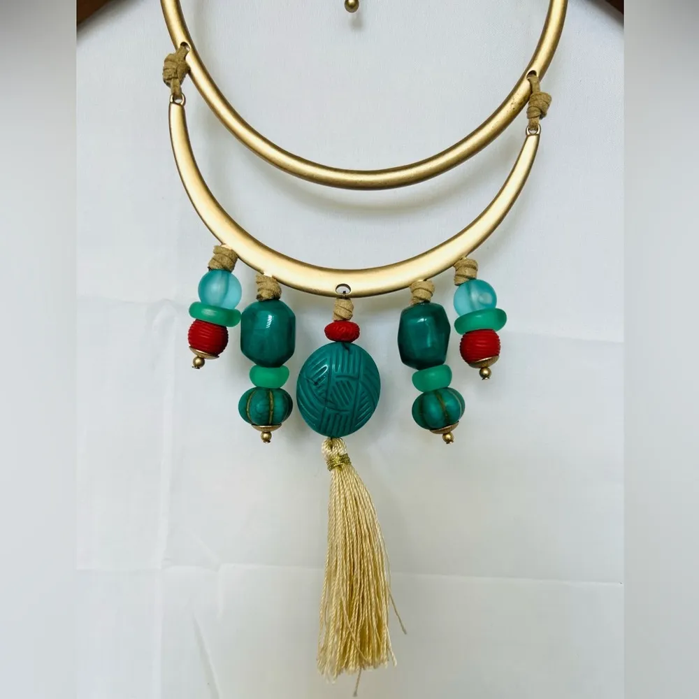 Chico’s | Gold&Teal Princess Necklace - Image 2