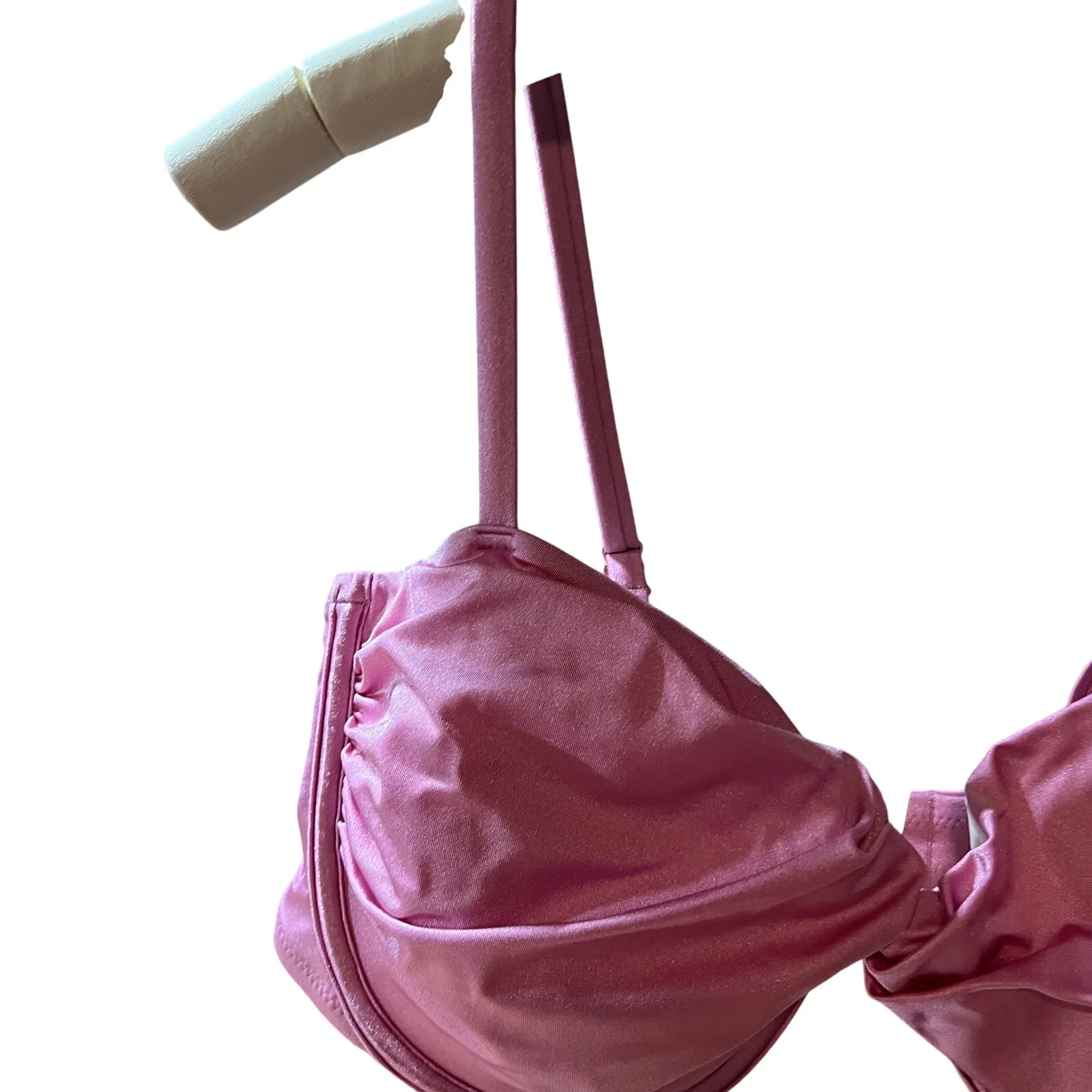 Shade & Shore Women's Pink Underwire Twist-Front Bikini Top - Size 36D - NWT - Image 7