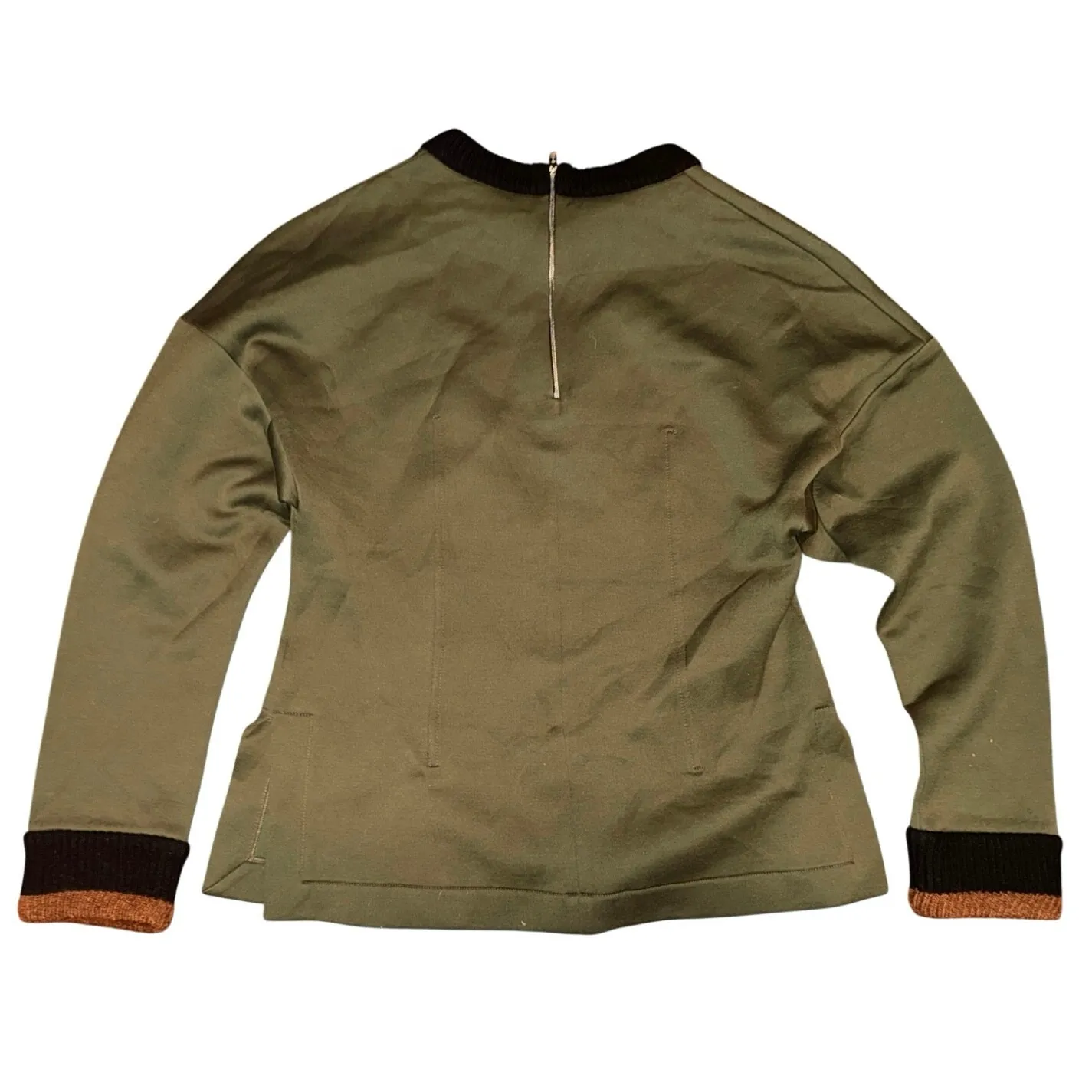 MARNI Sweatshirt in Military Green, Italy 42 / US Size 6, New w/ Tag MSRP $808 Green - Image 2