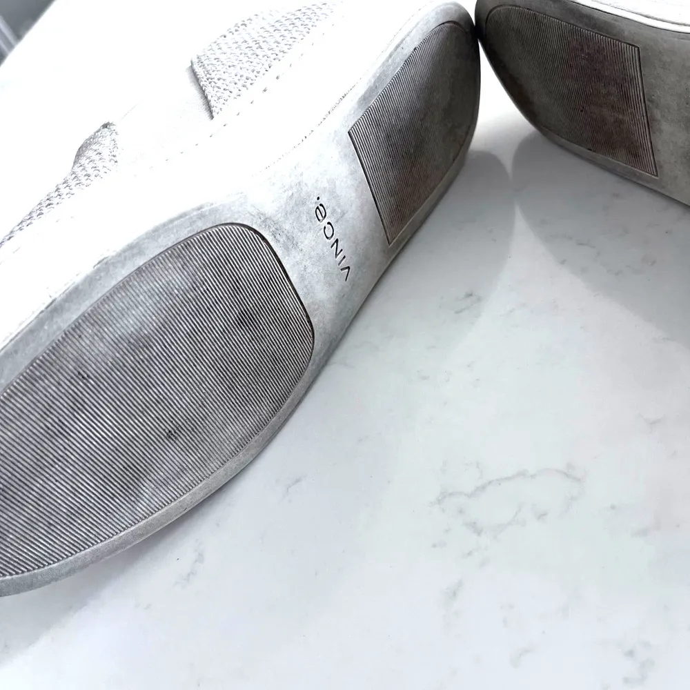 Vince Warren Platform Slip-on Sneakers Beige Linen Size 6.5 - Image 9