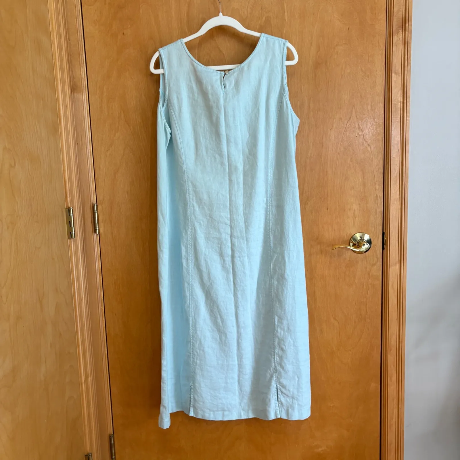 Mercer & Madison Woman 20W Sleeveless Light Blue Linen Maxi Dress‎ Summer - Image 7