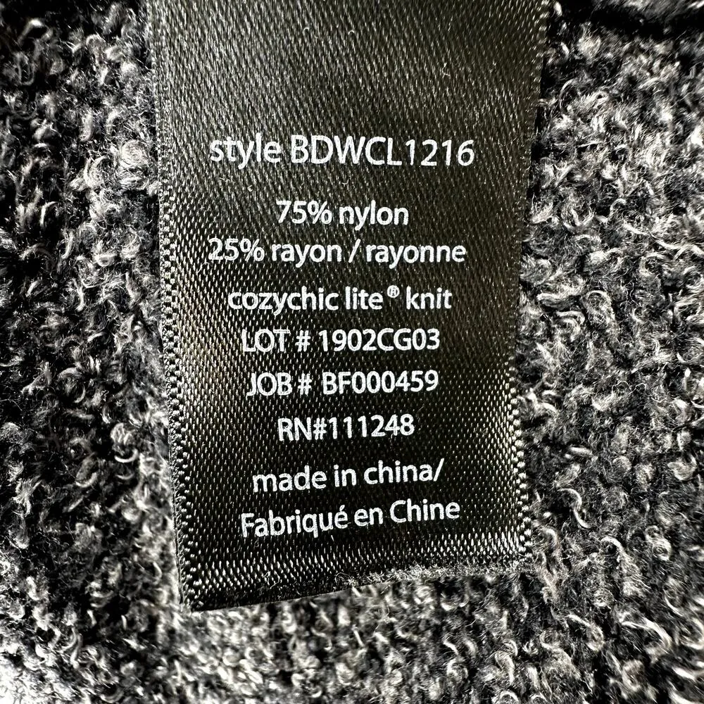 Barefoot Dreams CozyChic Lite Santa Monica Cardigan Open Front Gray Small - Image 4