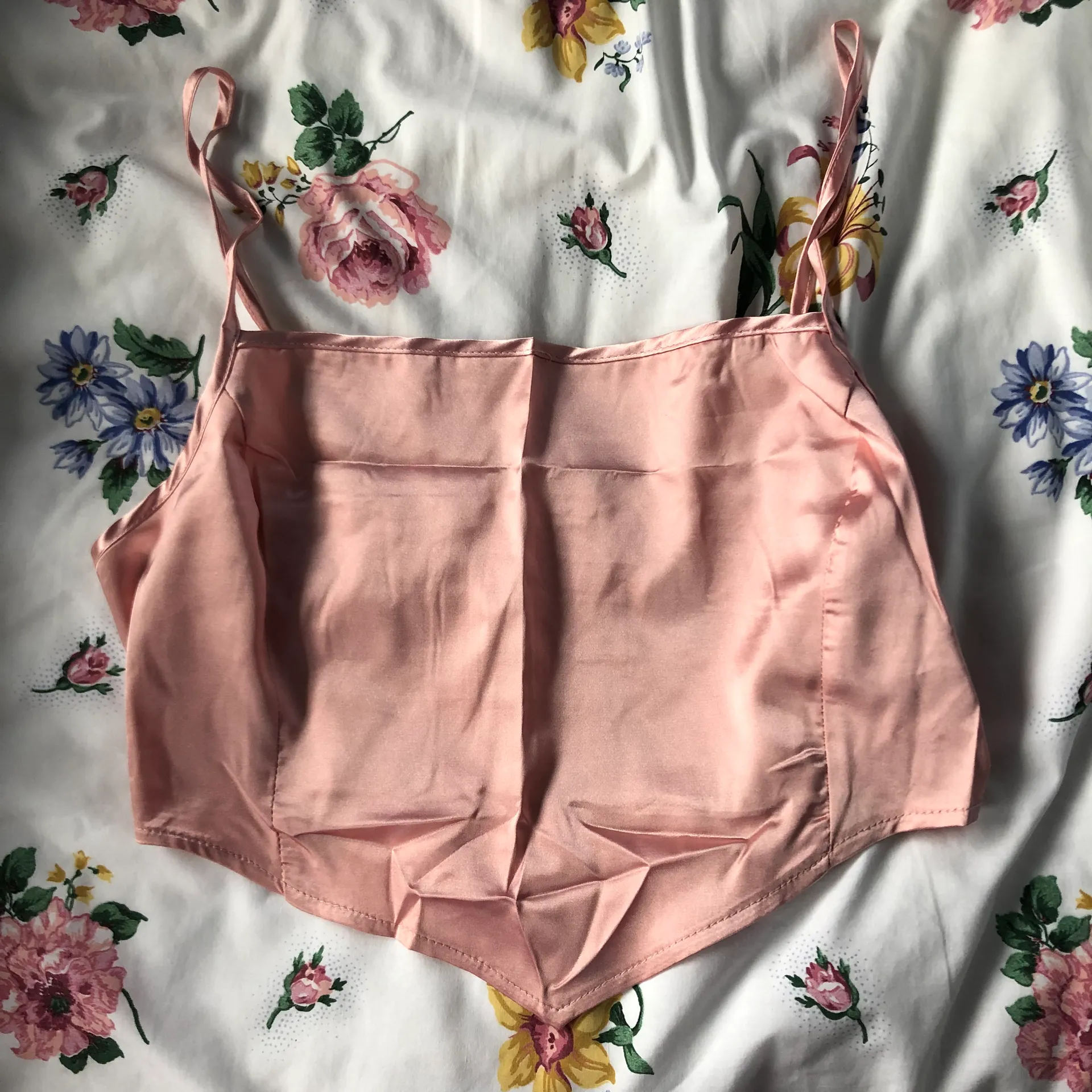 satin pink cami top - Image 2