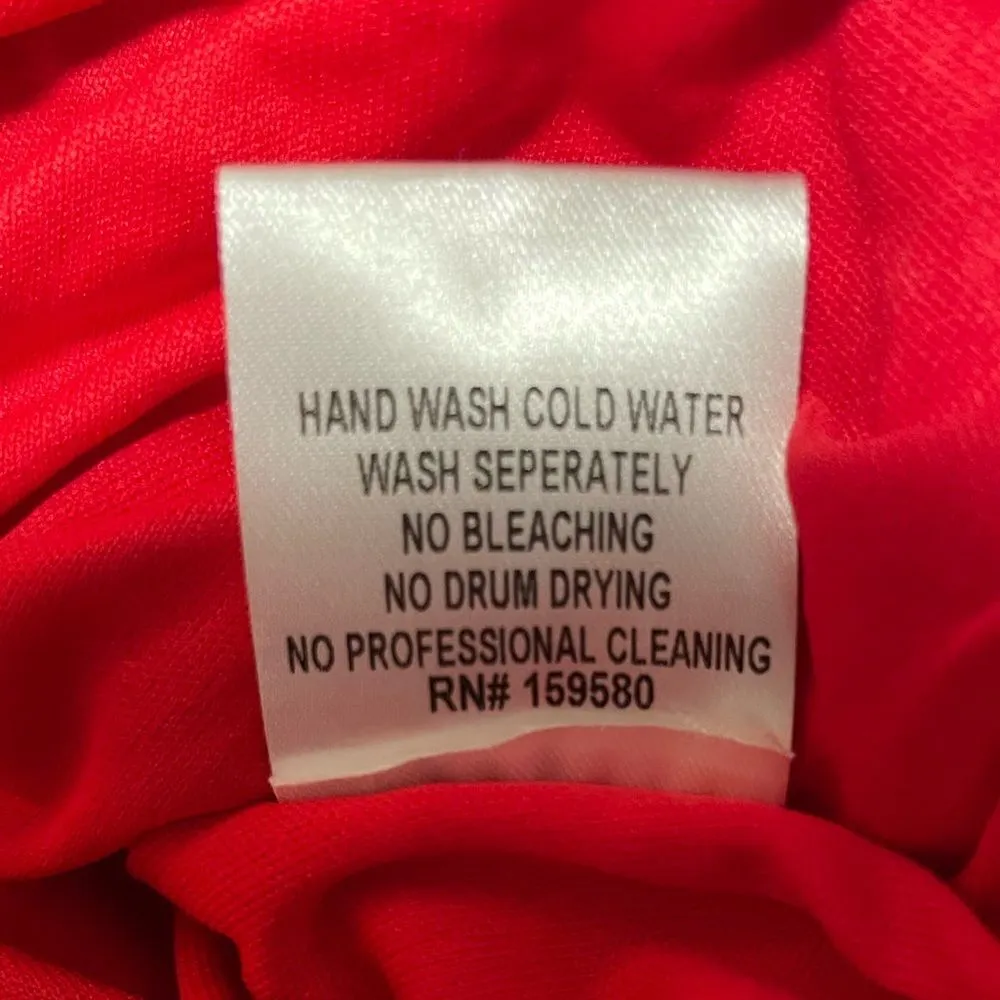 Pink Lily When I Met You V-Neck Knit Tank Camisol Red Women’s Medium - Image 6