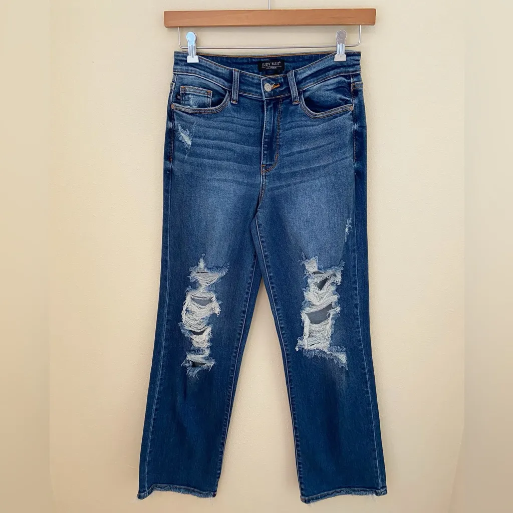 Judy Blue Mid Rise Dad Jeans - Image 3