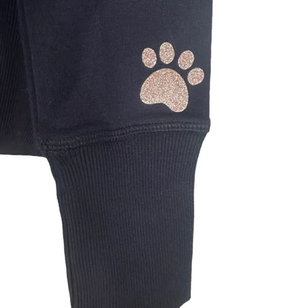 Bella + Canvas Navy Blue & Rose Gold Dog Mom Hooded Full Zip Jacket Women Sz S - Image 6