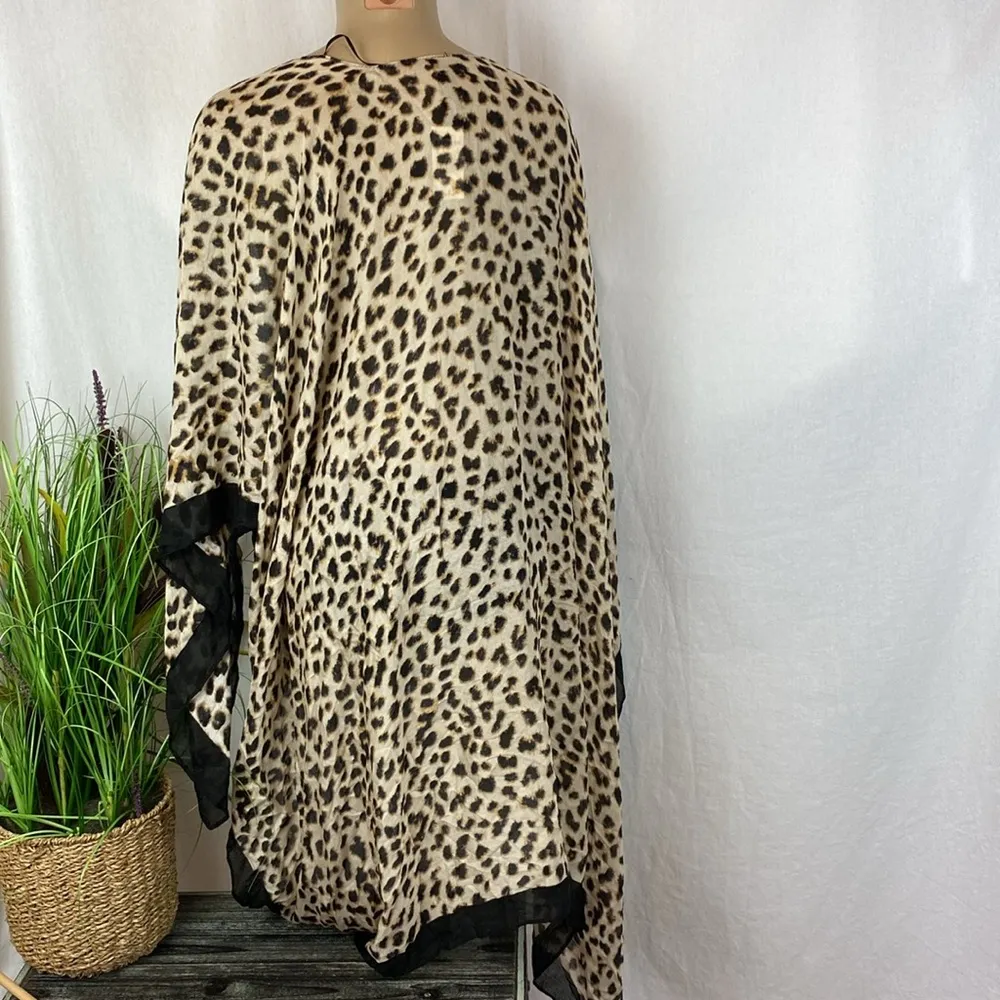 Express Animal Print Open Front Kimono Top NEW OS - Image 4