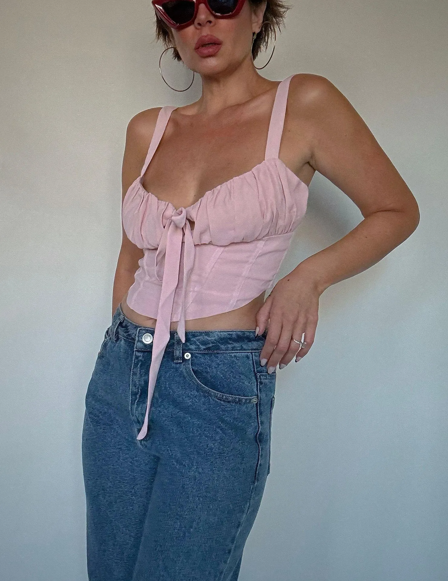 Pink Corset Crop Top - Image 4