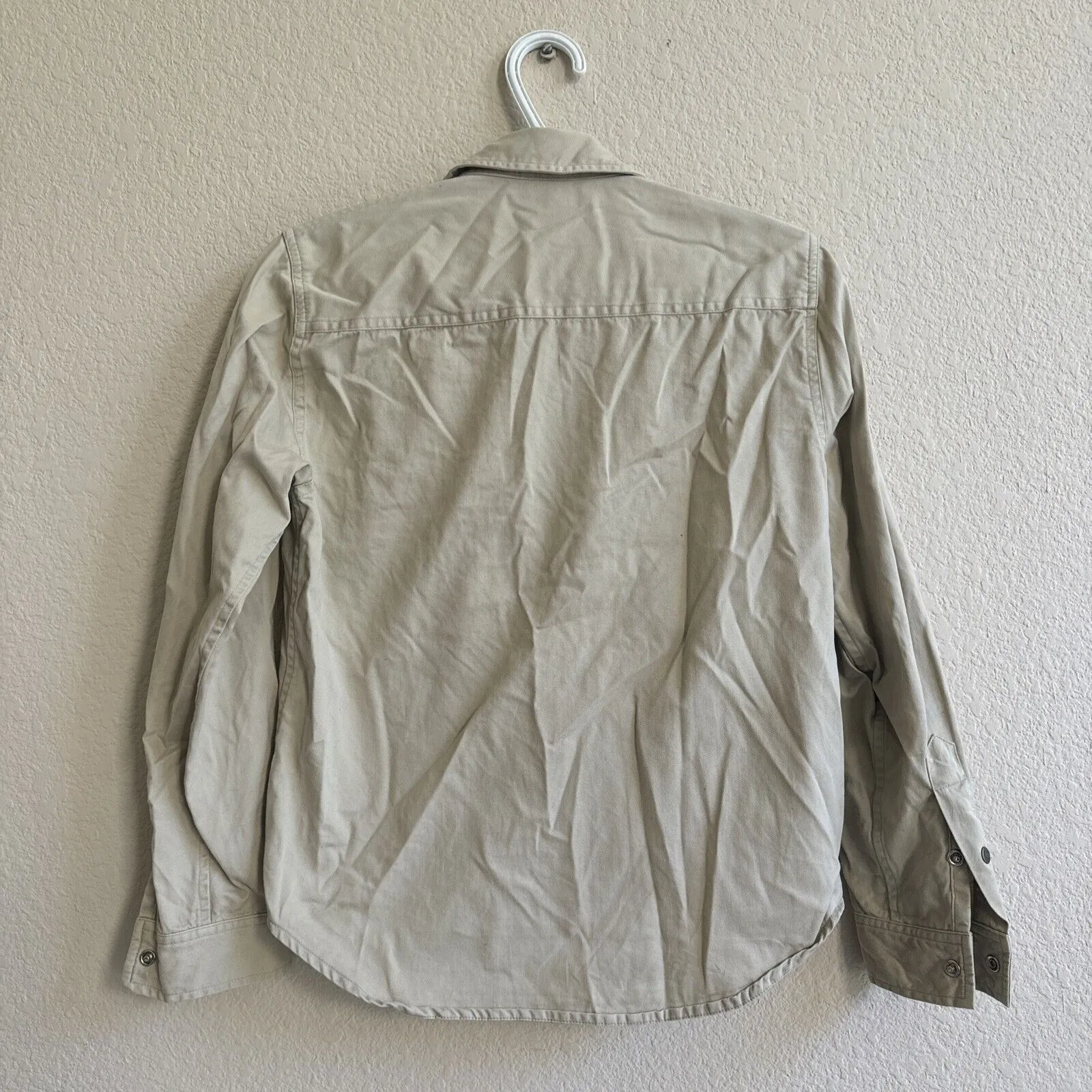 Vtg Ralph Lauren Women’s Utility Shirt Cotton Twill Khaki Snap Front Petite P/P Size undefined - Image 9