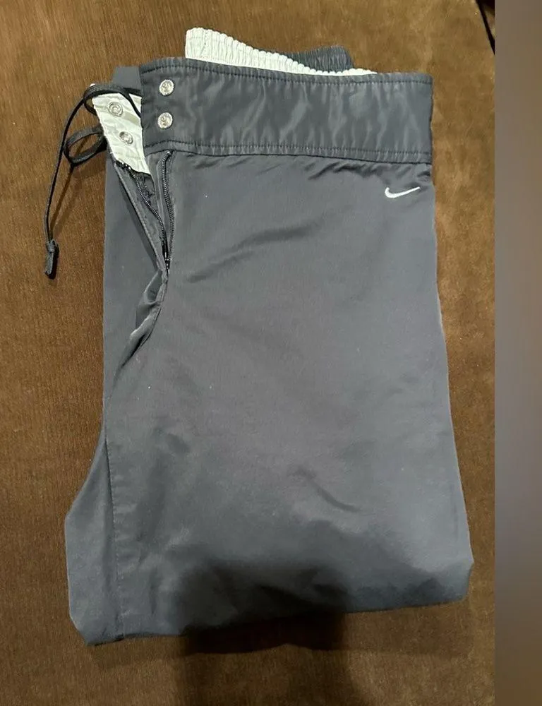 Black & White Track Capri Pants Zip Button Snap & Tie Front Closure Sz 4/6. - Image 7