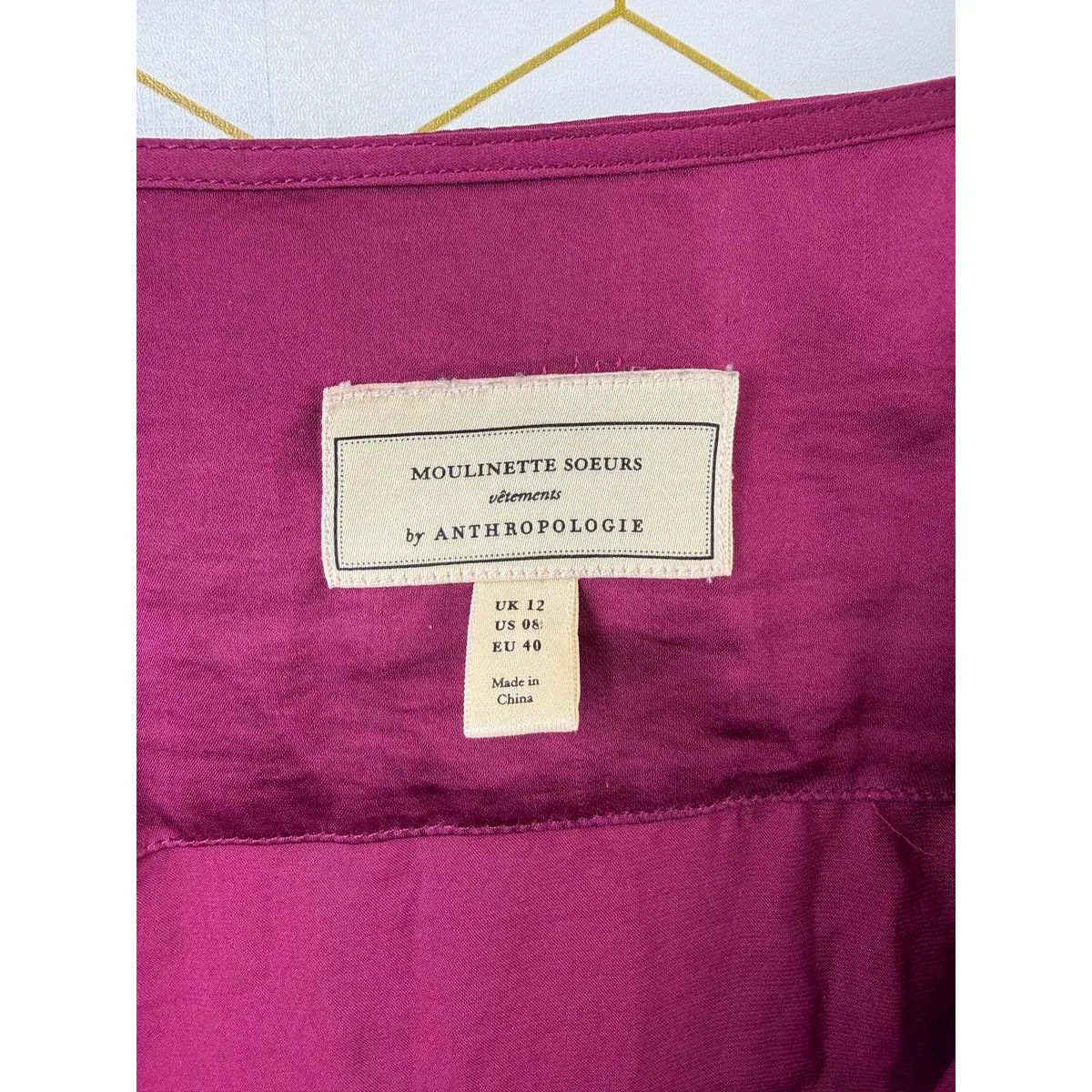 Moulinette Soeurs from Anthropologie Pink Brynn Tie-Front Blouse - Size - 8 - Image 6