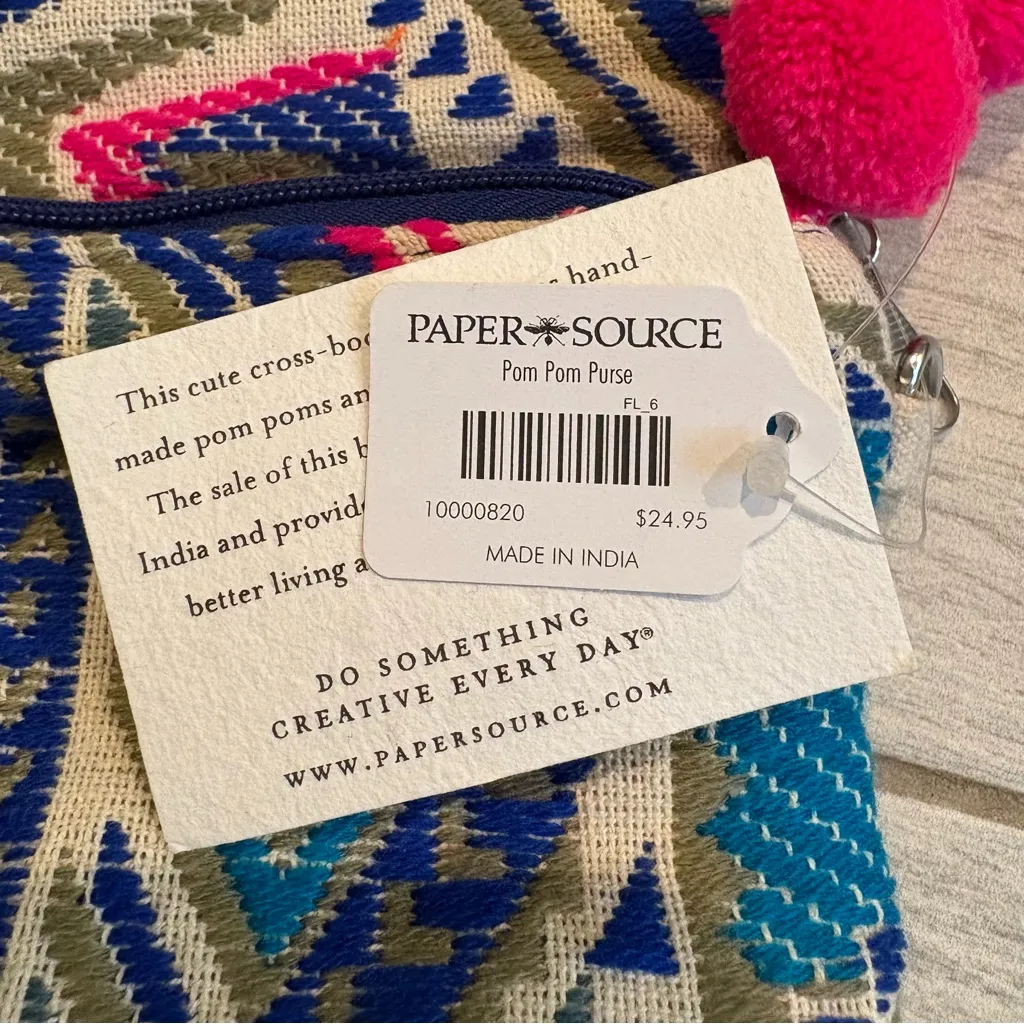 Paper Source Boho Pom Pom Clutch - Image 14