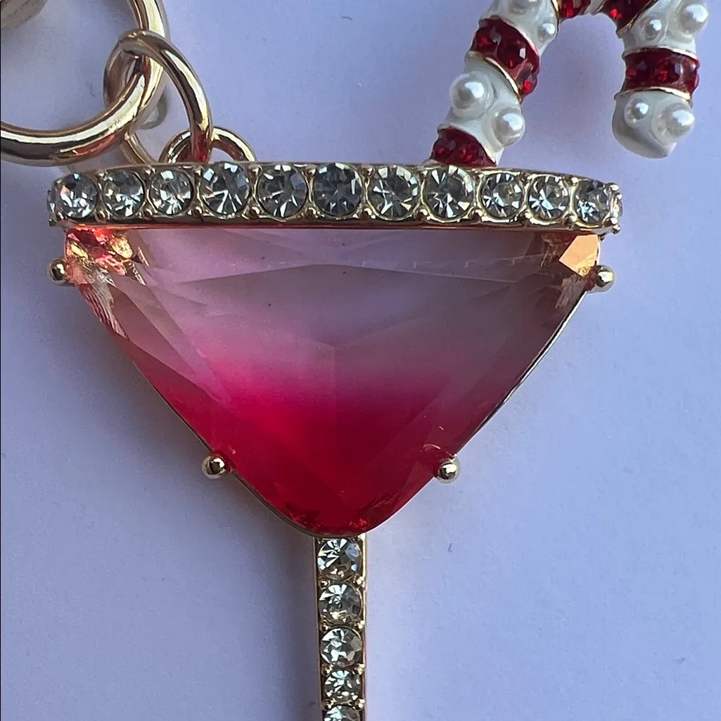 True To Form | Whimsical Candy Cane Martini Bag Charm Red - Image 9