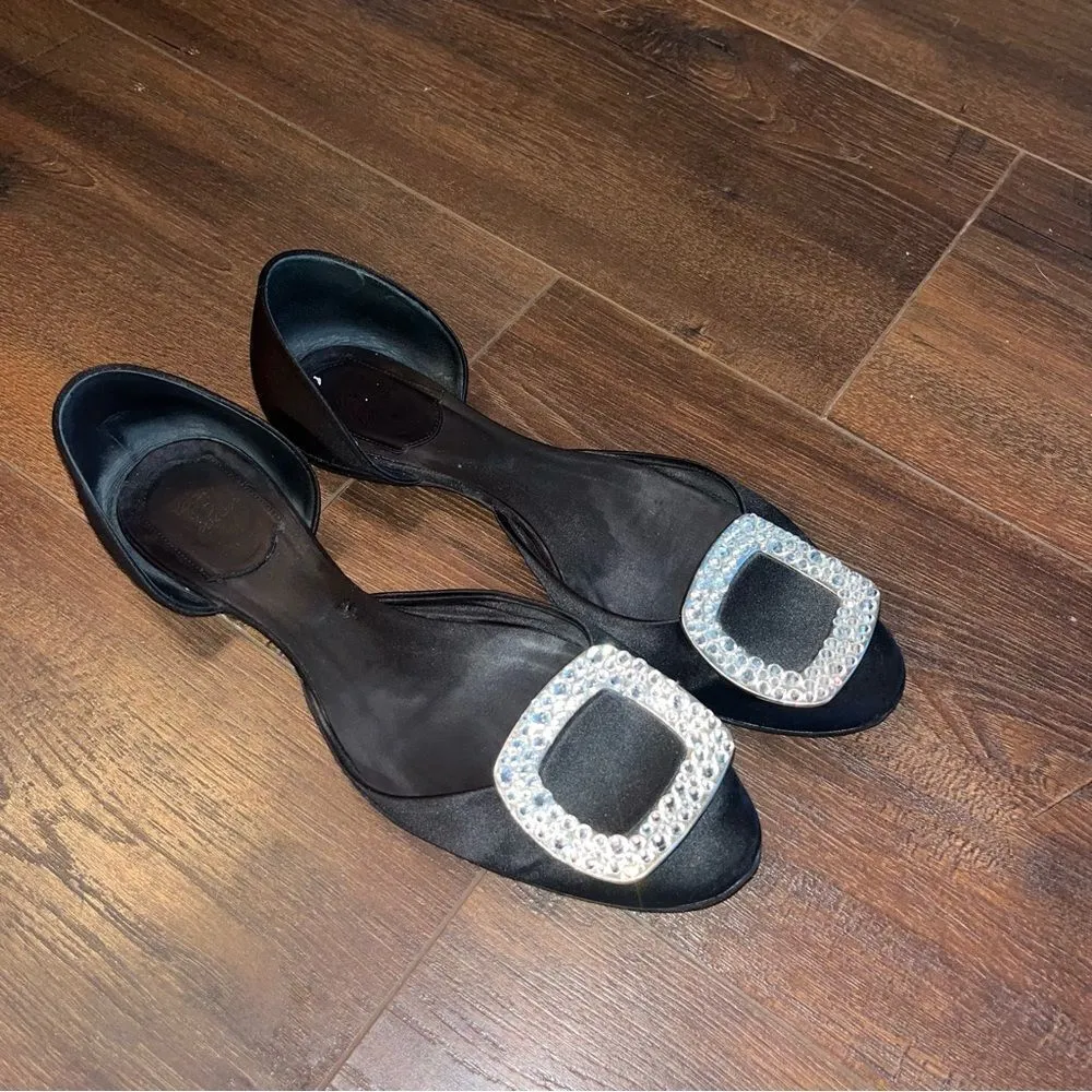 Roger Vivier Chip Strass Ballet Flat Black Black Size 5.5 - Image 6