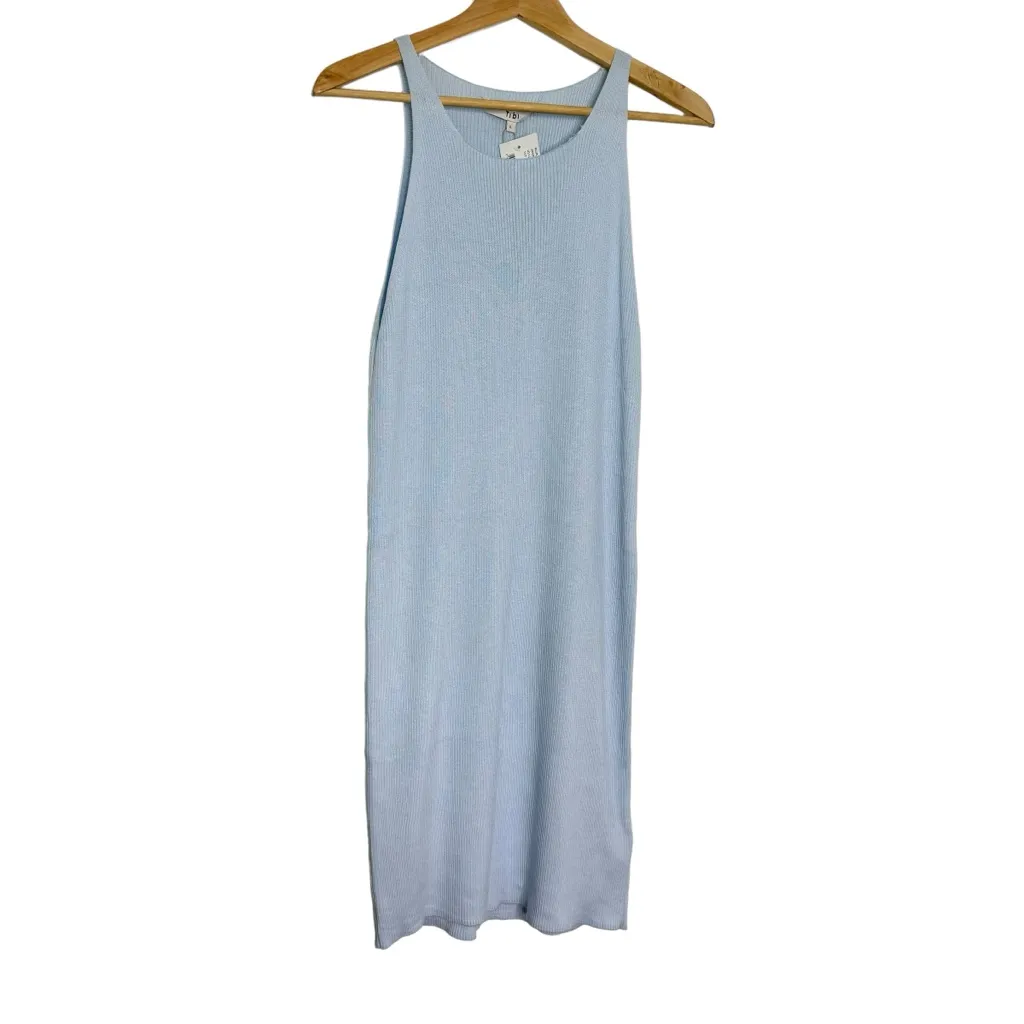 Tibi Cotton Viscose Stretch Sweater Cami Dress Baby Blue Tuckernuck - Image 3