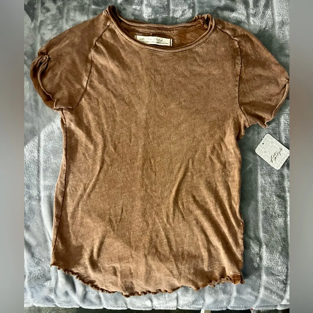 New! Free People We the Free Be My Baby Tee - XS Desert Topaz - Image 4
