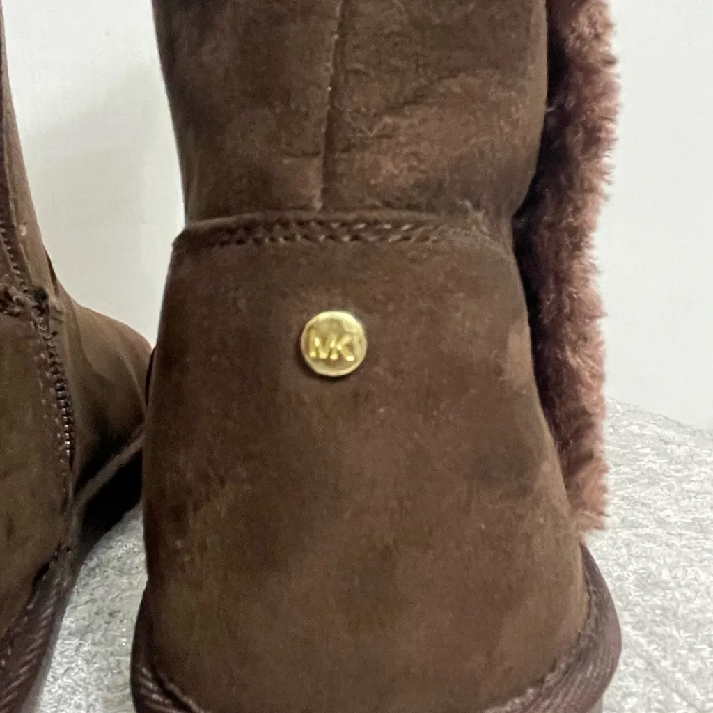 Michael Kors Alina Faux Fur Suede Boots – Brown (Size 5/ EU 36)(B42) - Image 5