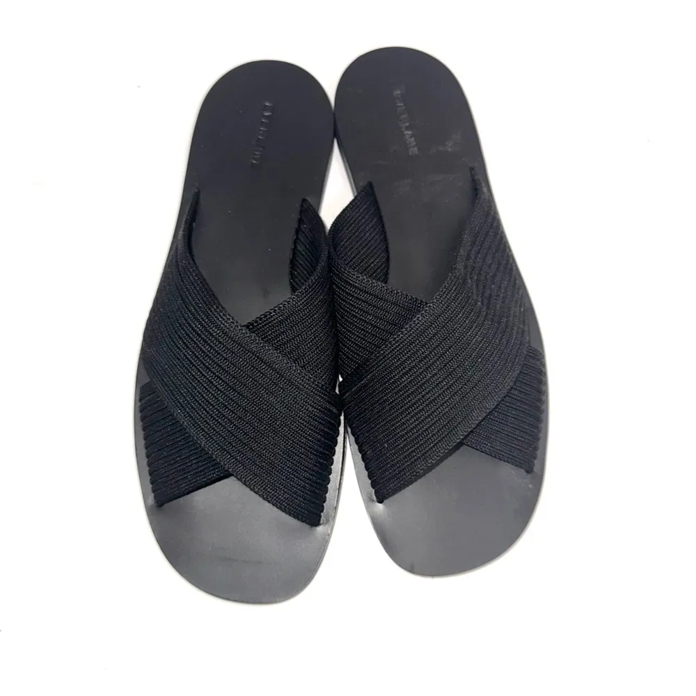NEW Everlane Black Reknit Day Crossover Sandal in Size 7.5 - Image 3