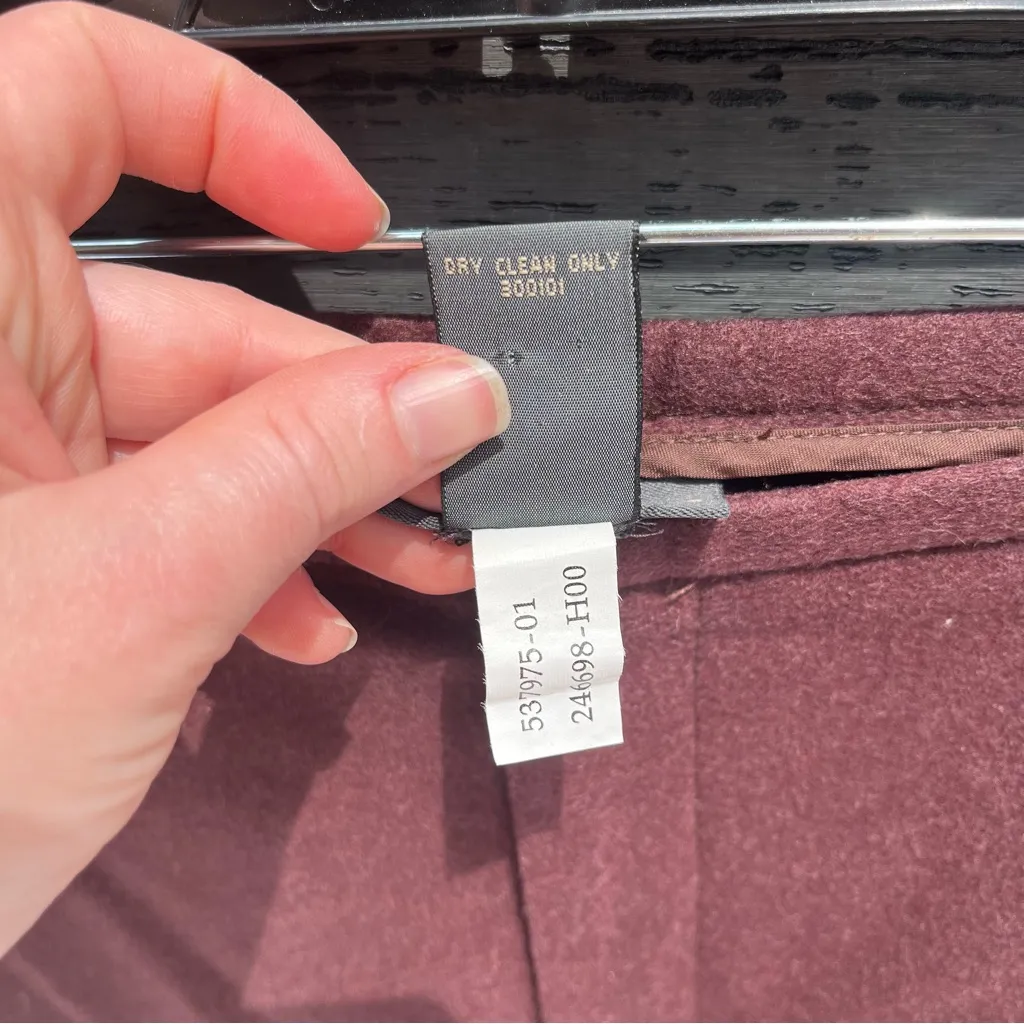 Vintage Y2K Banana Republic Women’s Dark Brown Wool Fully Lined Pants Size 8 - Image 3