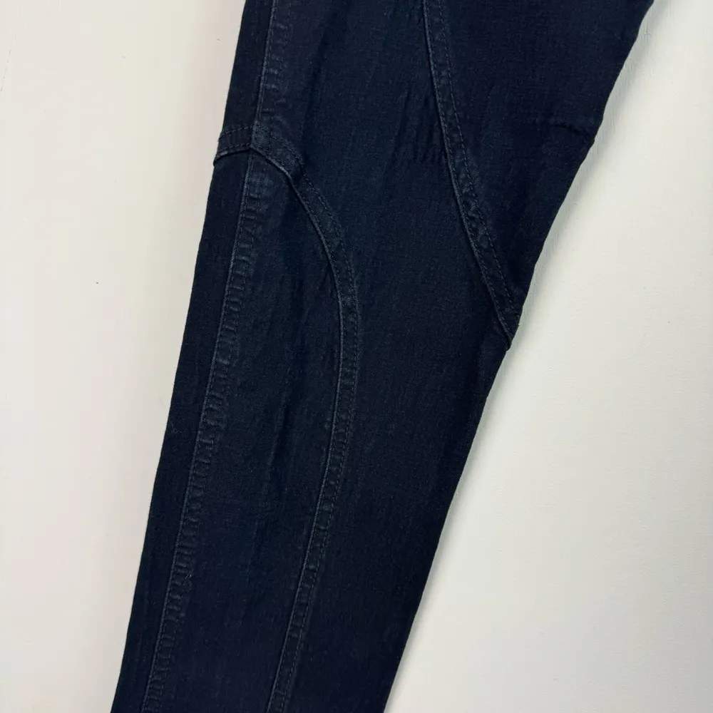 Praire Underground Nouveau Denim Leggings Sz Small Curve Seams Artsy Blue - Image 9