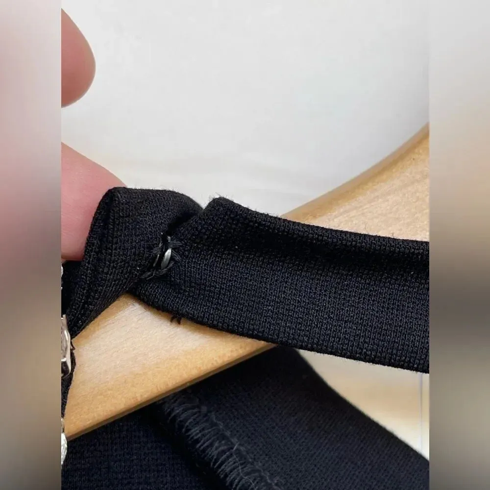 Area Black Screenprint Embellished Maxi Dress XL - Image 13