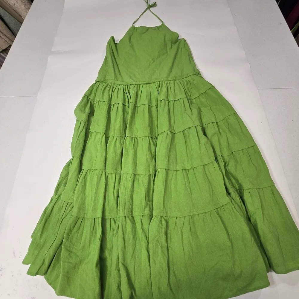 Free People x free-est Somewhere Sunny Maxi Dress in Kiwi - Image 3