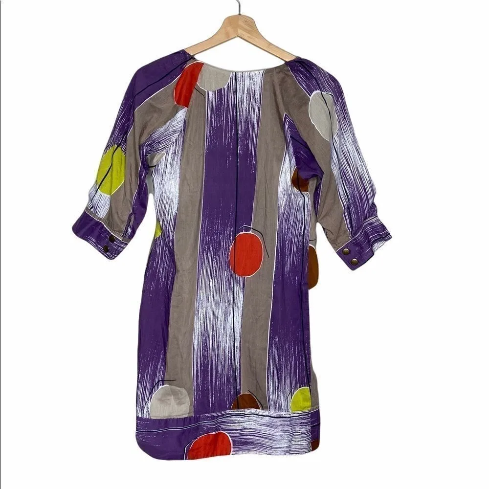 Anthropologie Lauren Moffatt silk watercolor print dress - Image 3