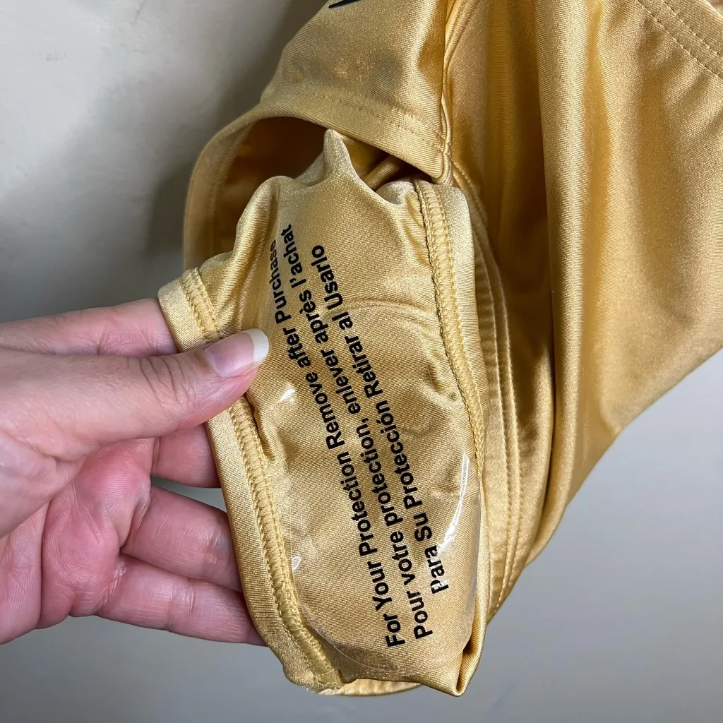 Speedo Women's Metallic Gold One Piece 6 - Image 5