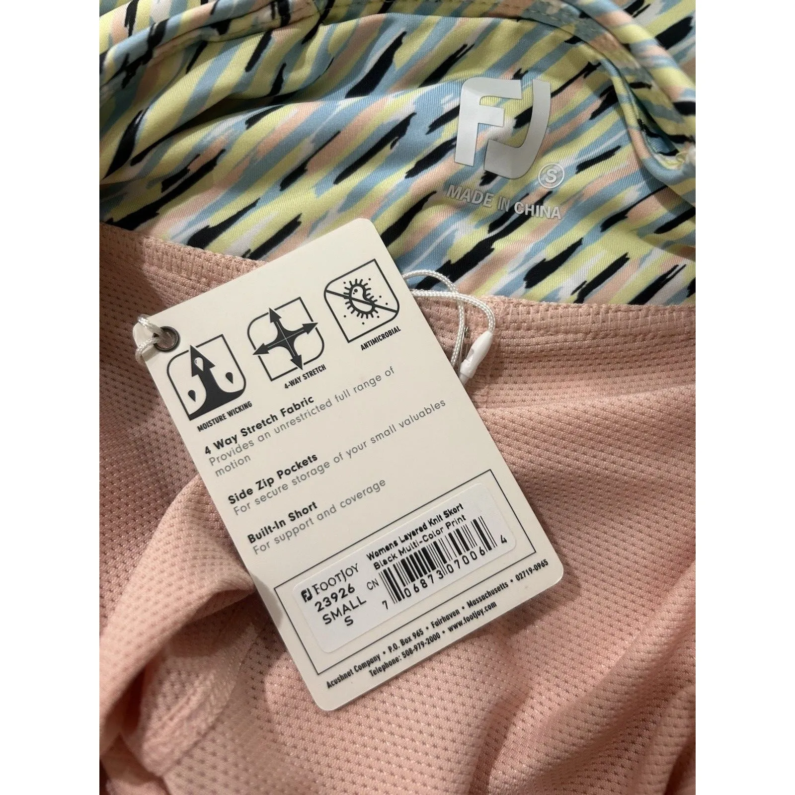 NWT Women’s Size Small FOOTJOY Layered Skort Golf Pickleball Athletic Pockets - Image 2