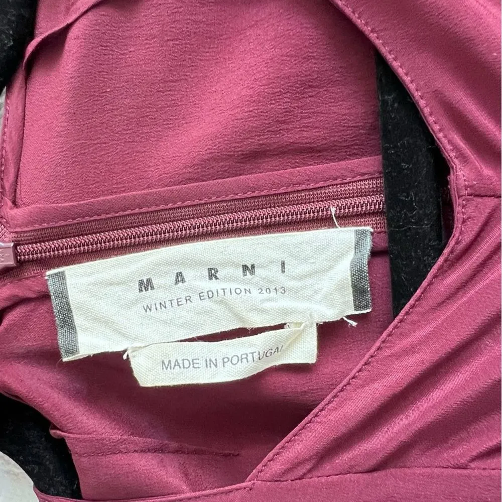 Marni Sleeveless Ruffle Front Blouse Red Size undefined - Image 4