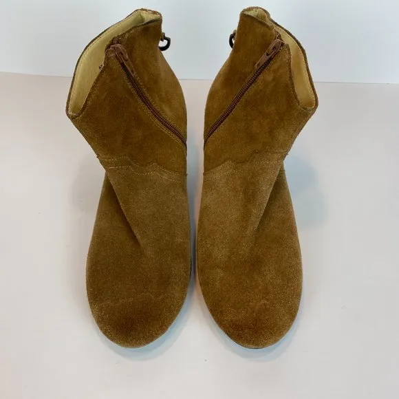 Donald J. Pliner DMSX Ankle Booties 8 Brown Suede Leather Zip Annie Boots‎ Women - Image 10