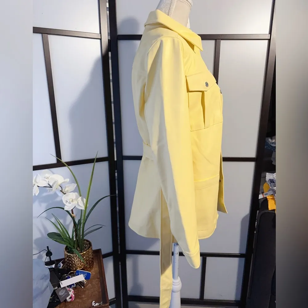 Calvin Klein soft leather jacket raincoat windbreaker NWT - Image 3