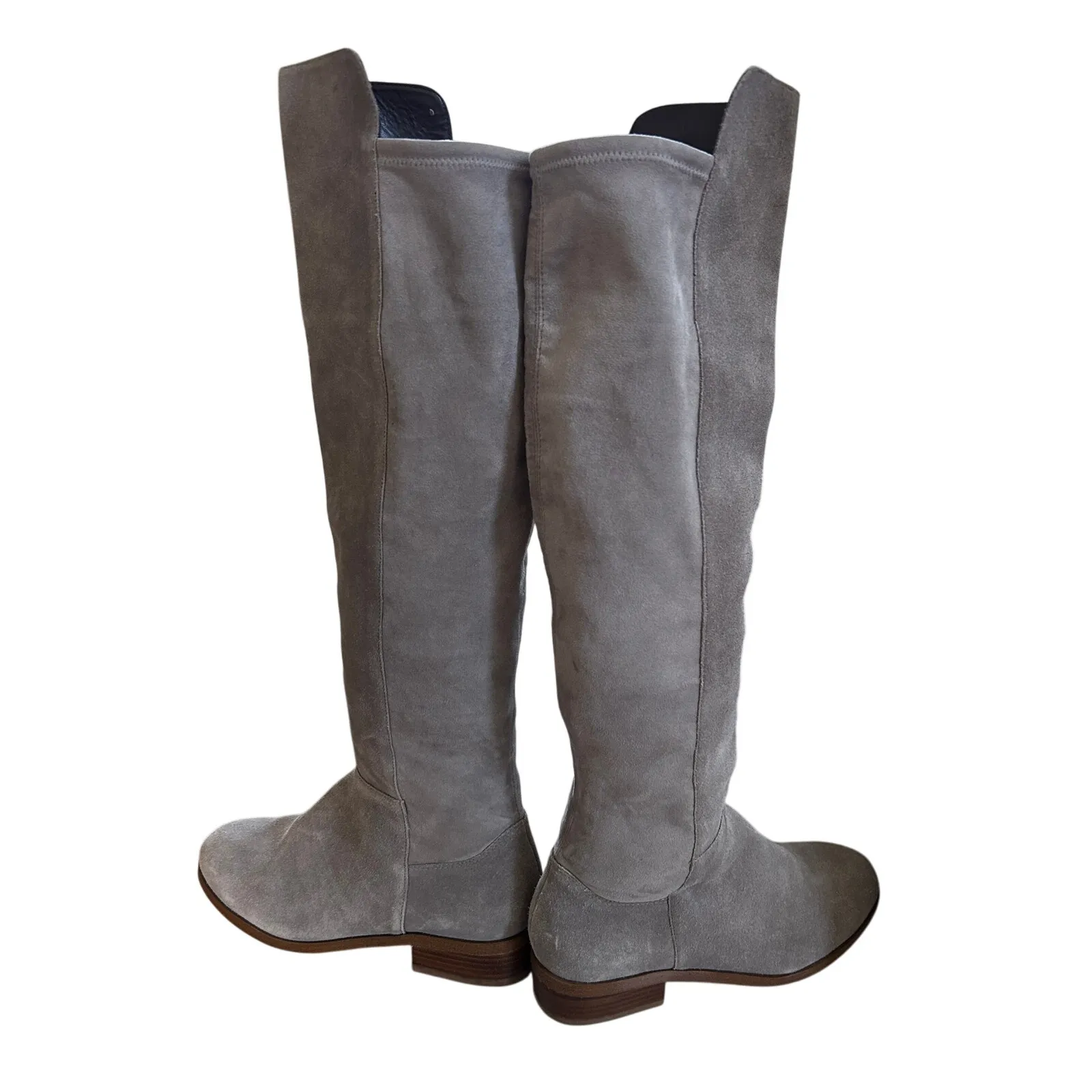 Sole Society Calypso Mushroom Grey Suede Over the Knee Pull On boots - Image 6