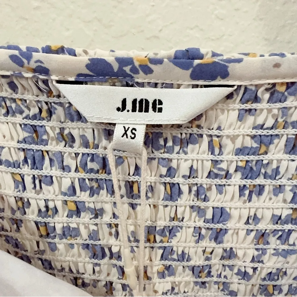 J.ING Jing Blue Floral Print Midi Dress Size XS NWT White - Image 10