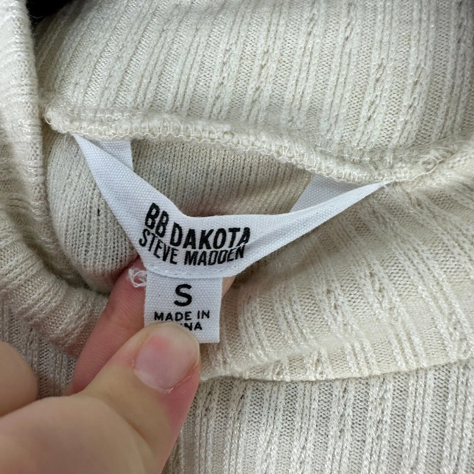 BB Dakota Tunic Top Women S Ribbed Mock Neck‎ Minimalist Preppy SoftGirl Capsule - Image 2