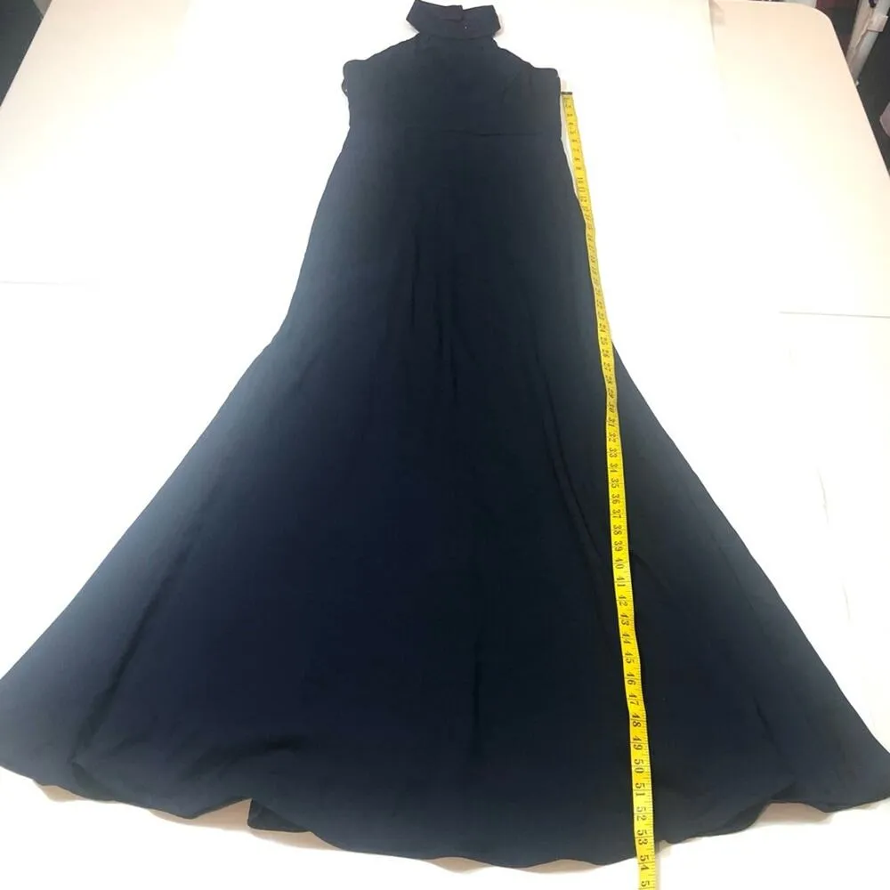 Hailey Paige 5900 bridemade halter maxi dress Size 4 Blue - Image 4