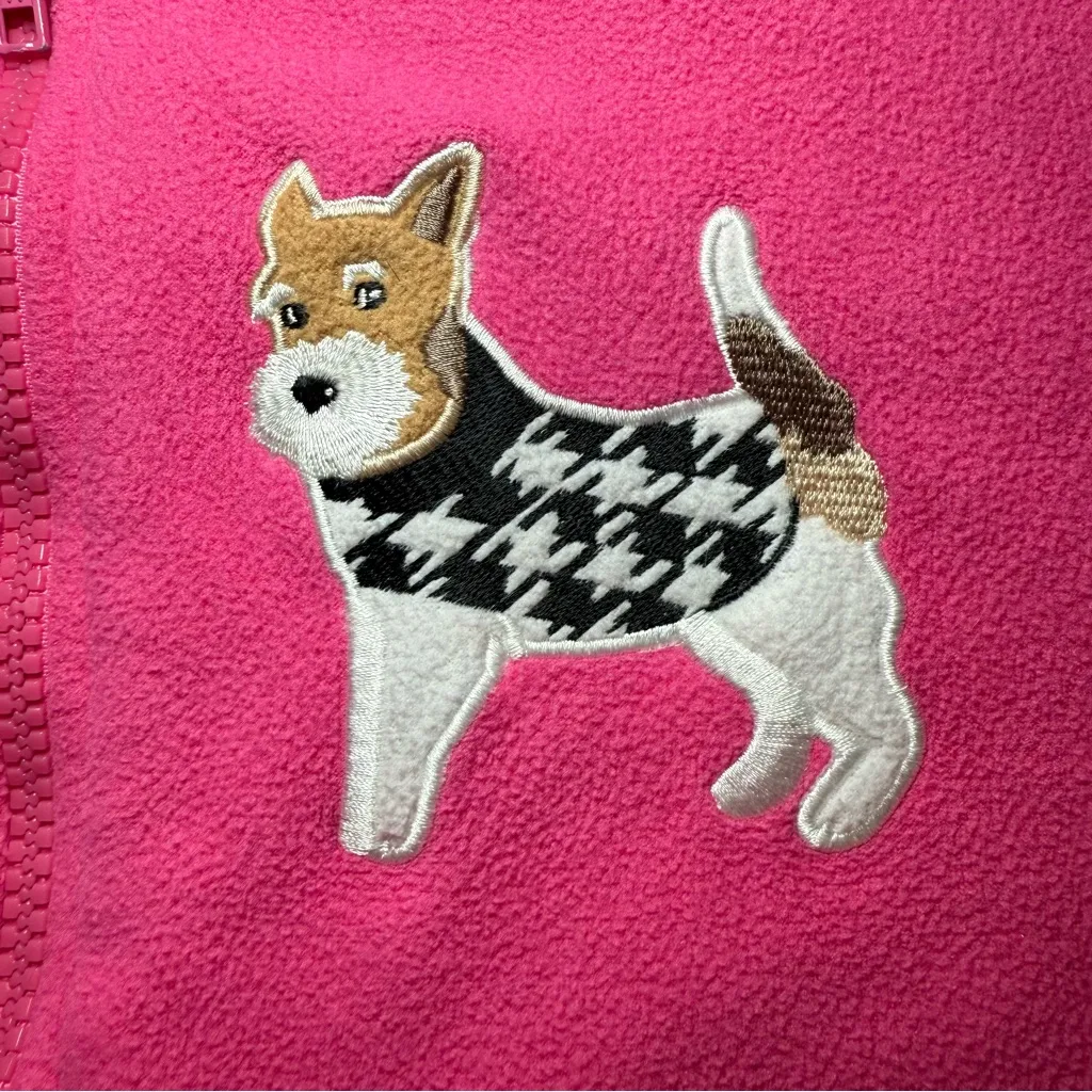 Nick & Nora Adult Small Puppy Dog Foot PJs One Piece Footie Pajamas Pink Fleece - Image 6