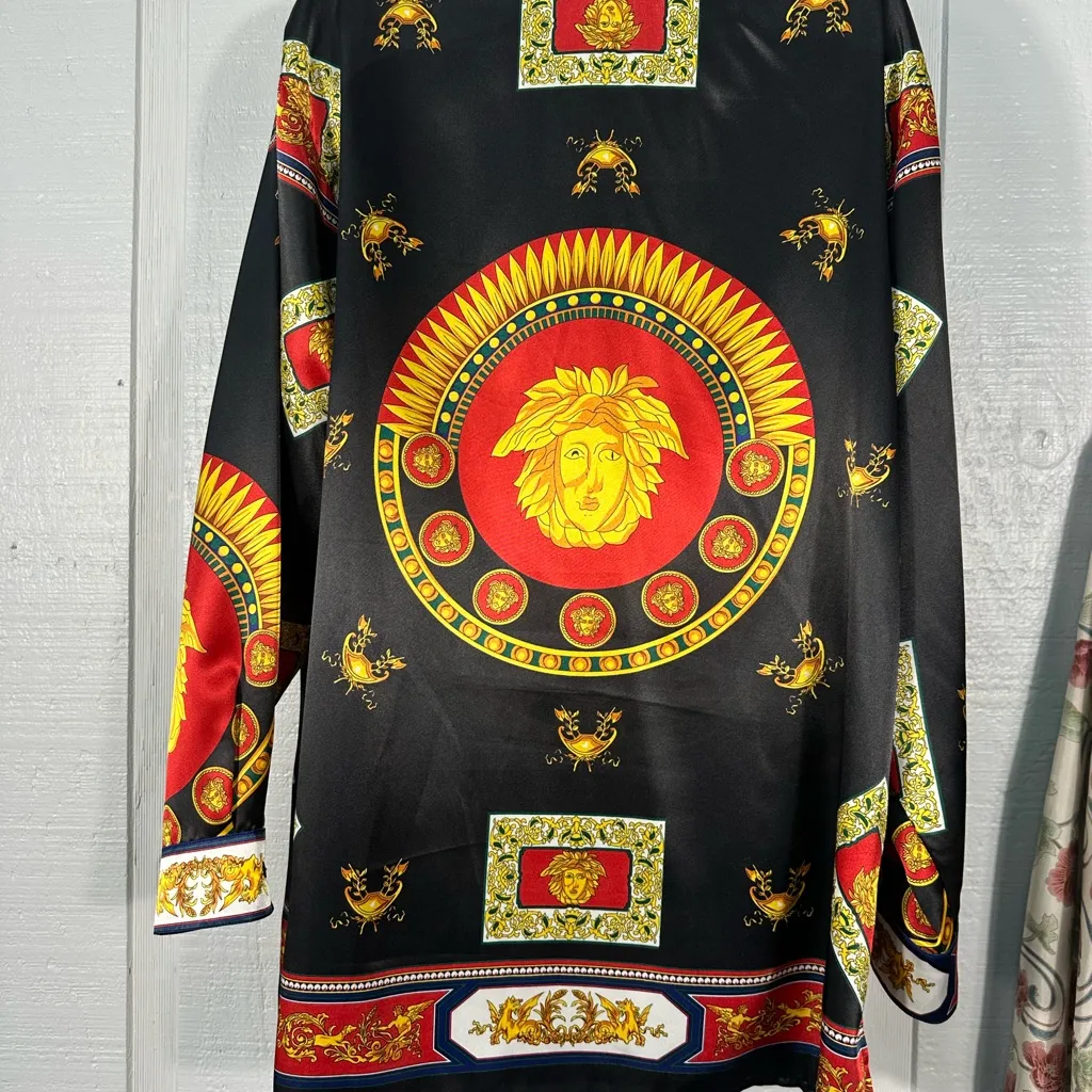 Vintage Fred David Women’s Satin Button Down Long Sleeve Blouse Size 14 … - Image 4