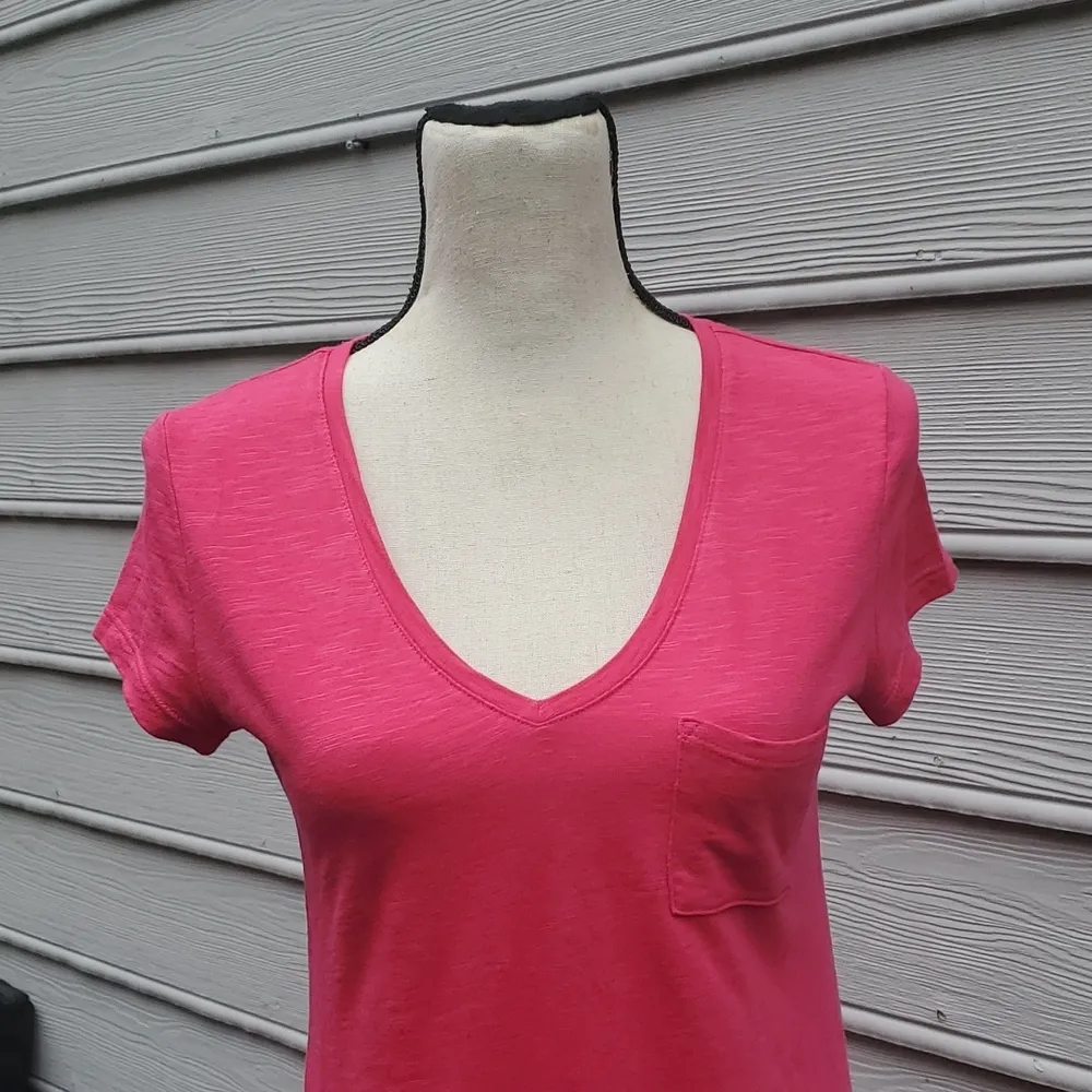 Gap V-Neck T-shirt Dress with Front Pocket - Image 2